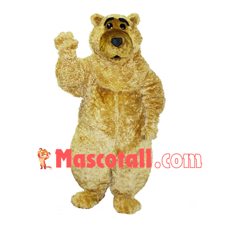 Boris Bear Curly Mascot Costume