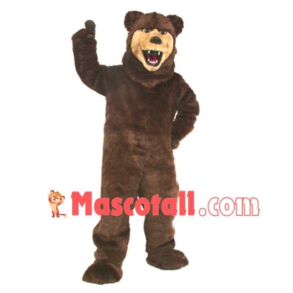 Fierce Grizzly Bear Mascot Costume