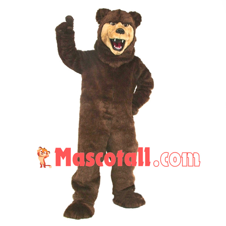 Fierce Grizzly Bear Mascot Costume