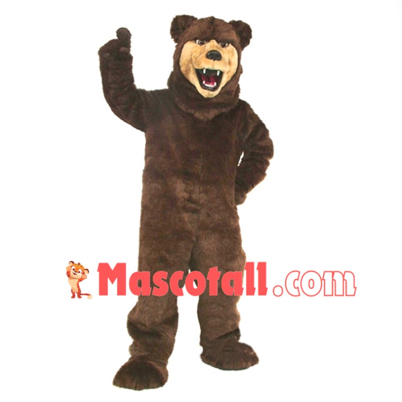 Fierce Grizzly Bear Mascot Costume