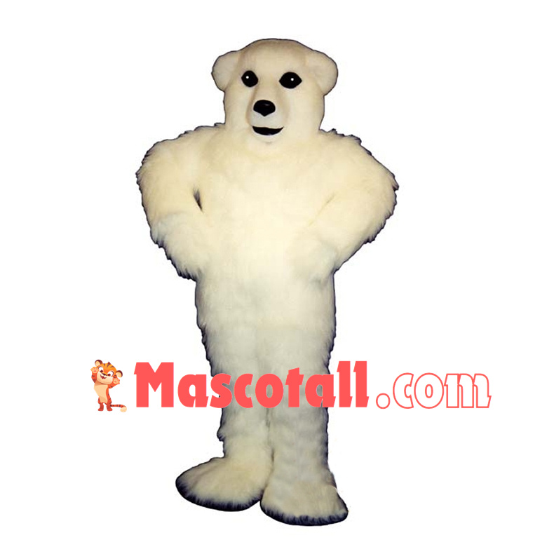 Polar Bear Long Fur Mascot Costume