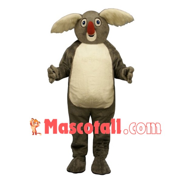 Fat Koala With Big Ears And Red Nose Mascot Costume