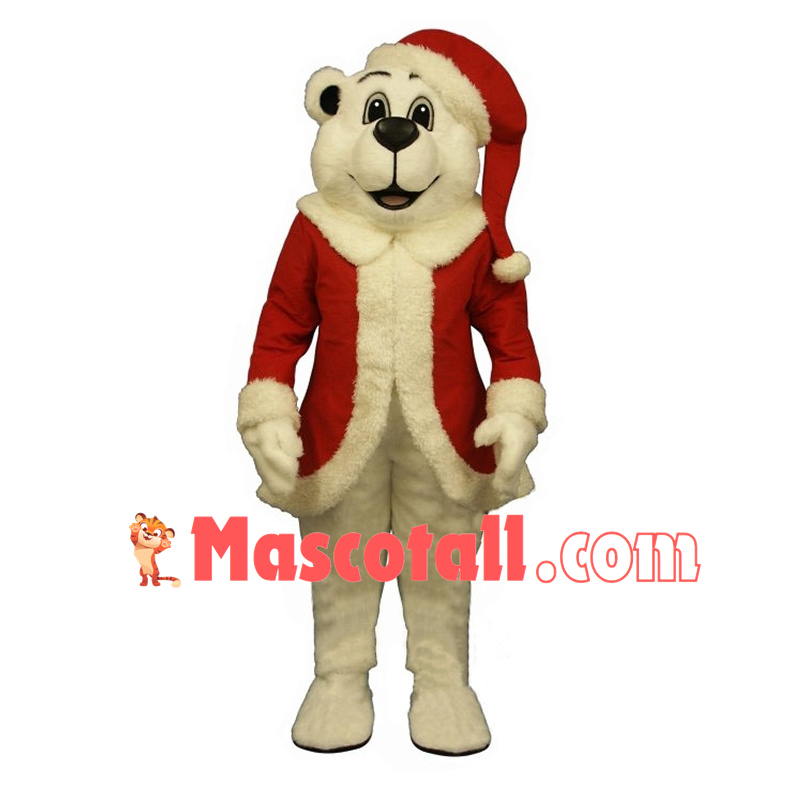 Christmas White Bear Mascot Costume