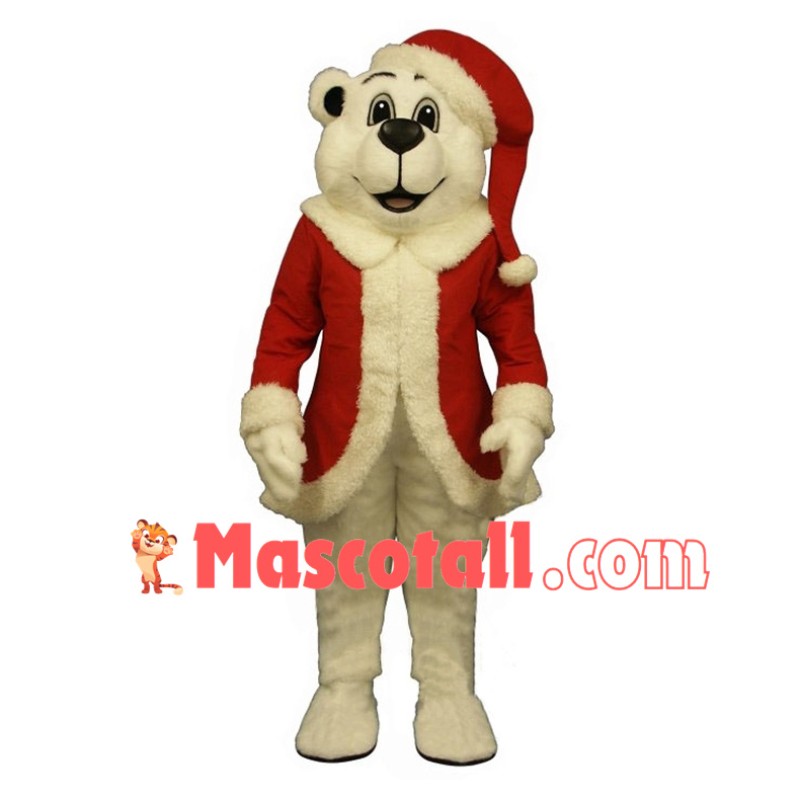 Christmas White Bear Mascot Costume