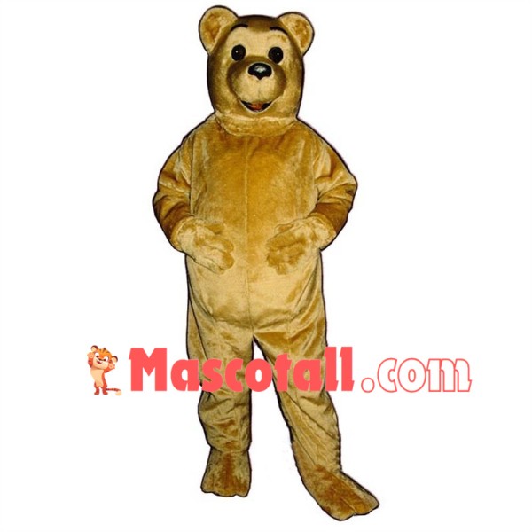 Golden Teddy Bear Mascot Costume 