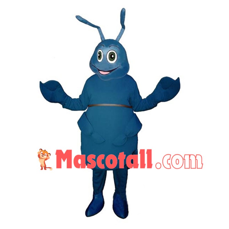 Adult Cartoon Blue Bug Mascot Costume