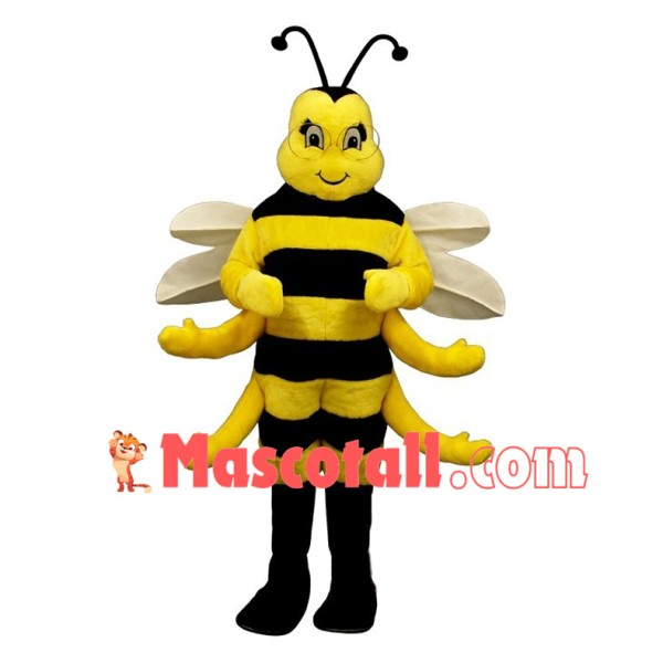 Intellectual Bee Mascot Costume 