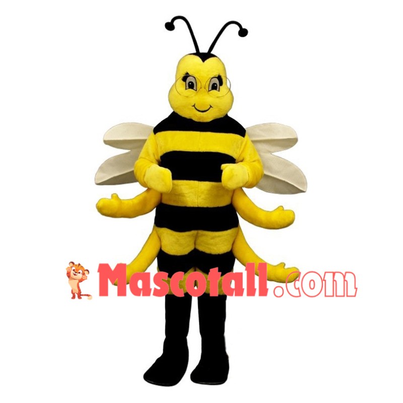 Intellectual Bee Mascot Costume 