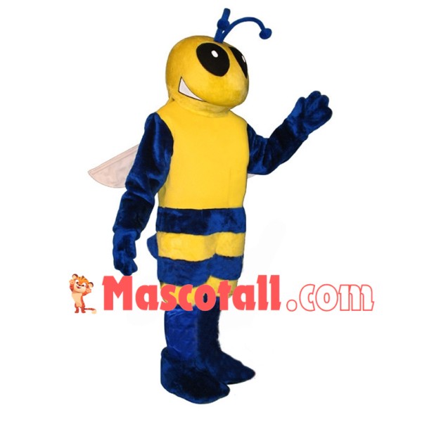 Blue Bee Mascot Costume 