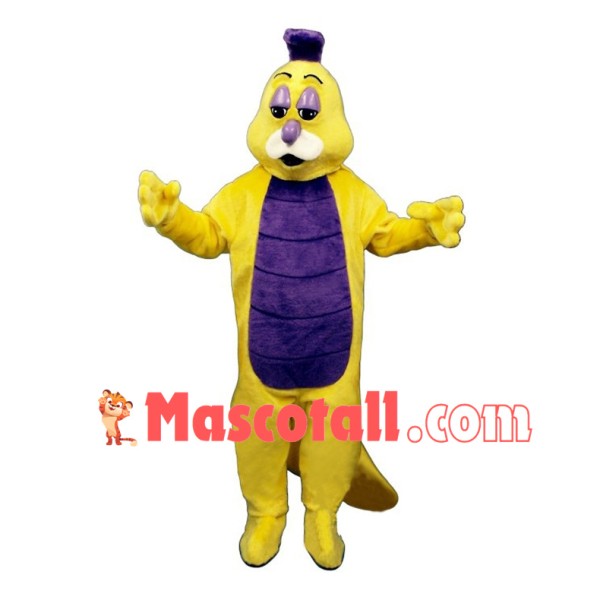 Purple & Yellow Caterpillar Mascot Costume