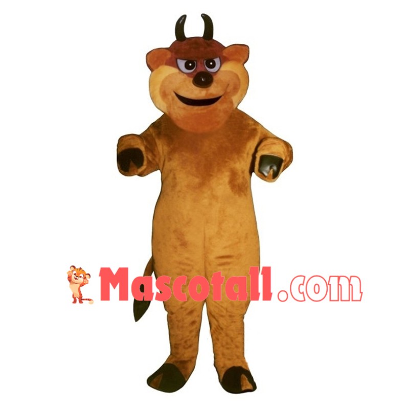 Brown Bull Lightweight Mascot Costume 