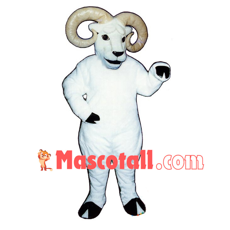 White Ram Animal Lightweight Mascot Costume 