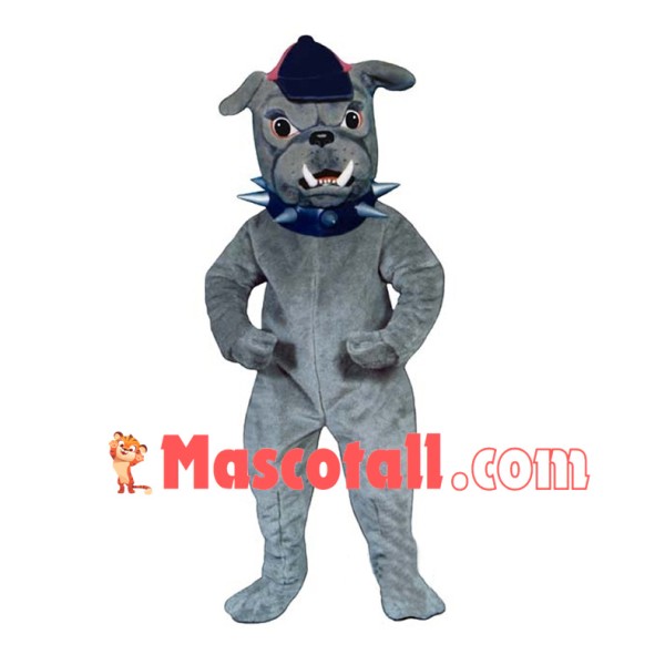 Sport Grey Bulldog Mascot Costume 