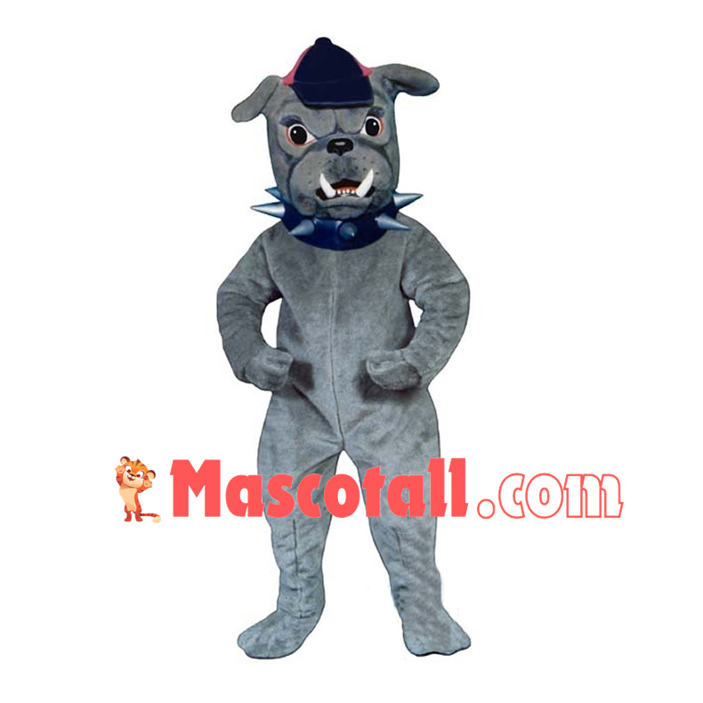 Sport Grey Bulldog Mascot Costume 