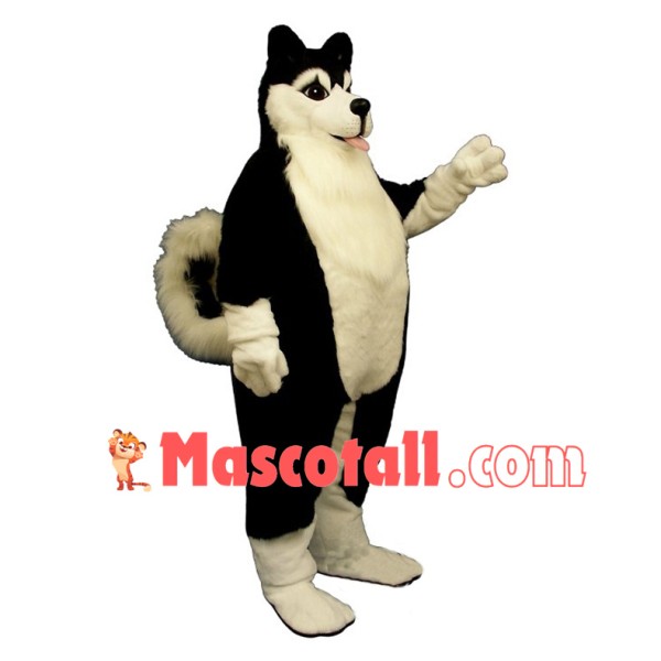 Lovely Black Alaskan Malamute Mascot Adult Costume 