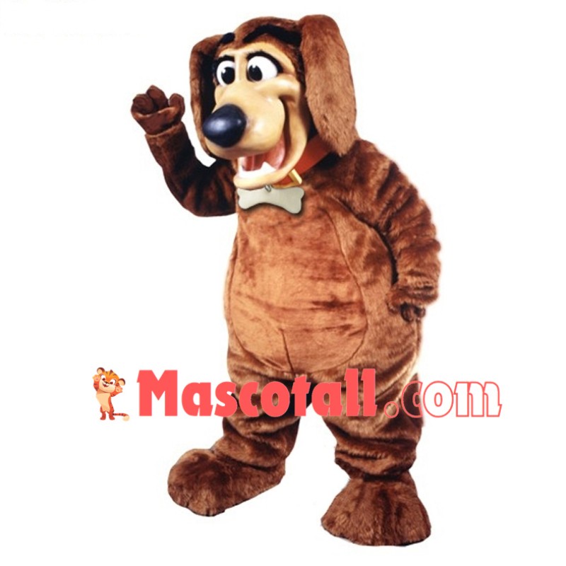 Adorable Brown Hound Family Pet Mascot Adult Costume 