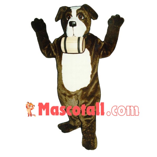 Saint Bernard Puppy With Tambour Mascot Costume 