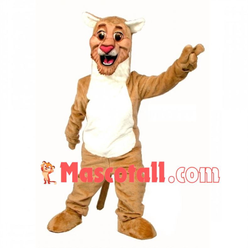 Happy Cougar Mascot Costume 