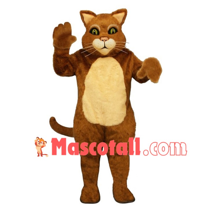 Golden Kitten Mascot Costume 