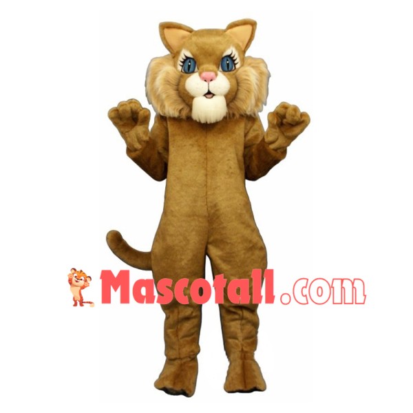 Beautiful Golden Cat Mascot Costume 