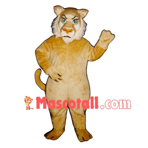 Young Beige Lion Mascot Costume 