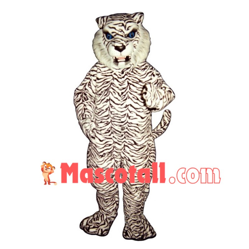 Fierce White Tiger Mascot Costume 