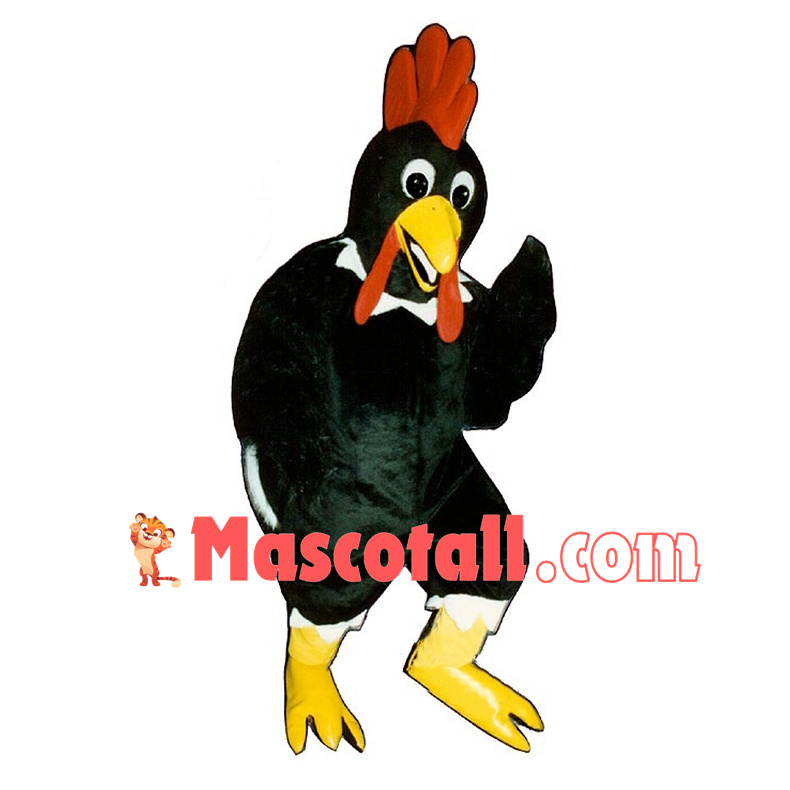Black Rooster Mascot Costume 