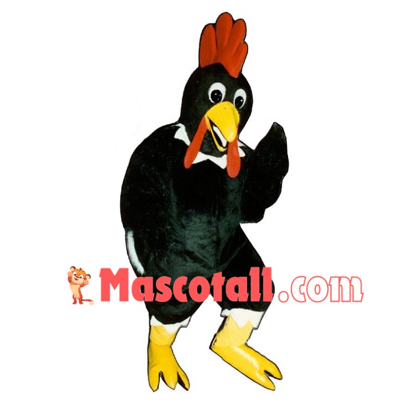 Black Rooster Mascot Costume 