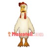Pessimistic White Rooster Mascot Costume 