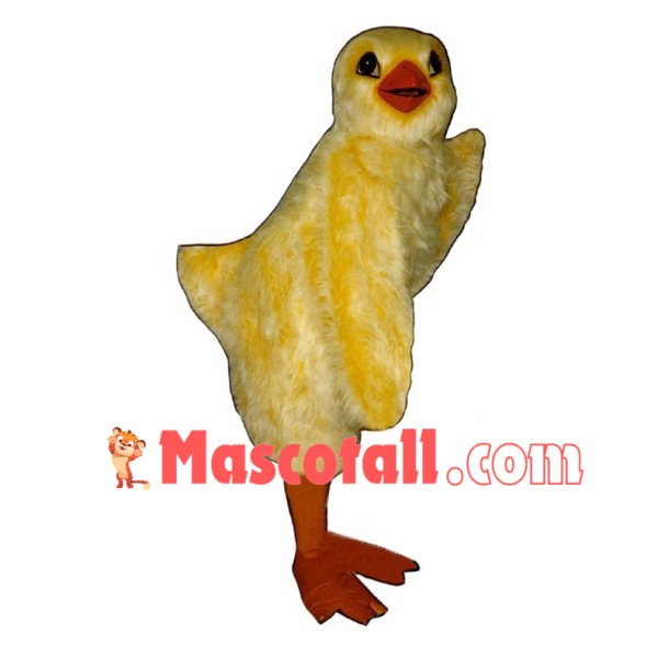 Lively Chick Long Fur Mascot Costume 