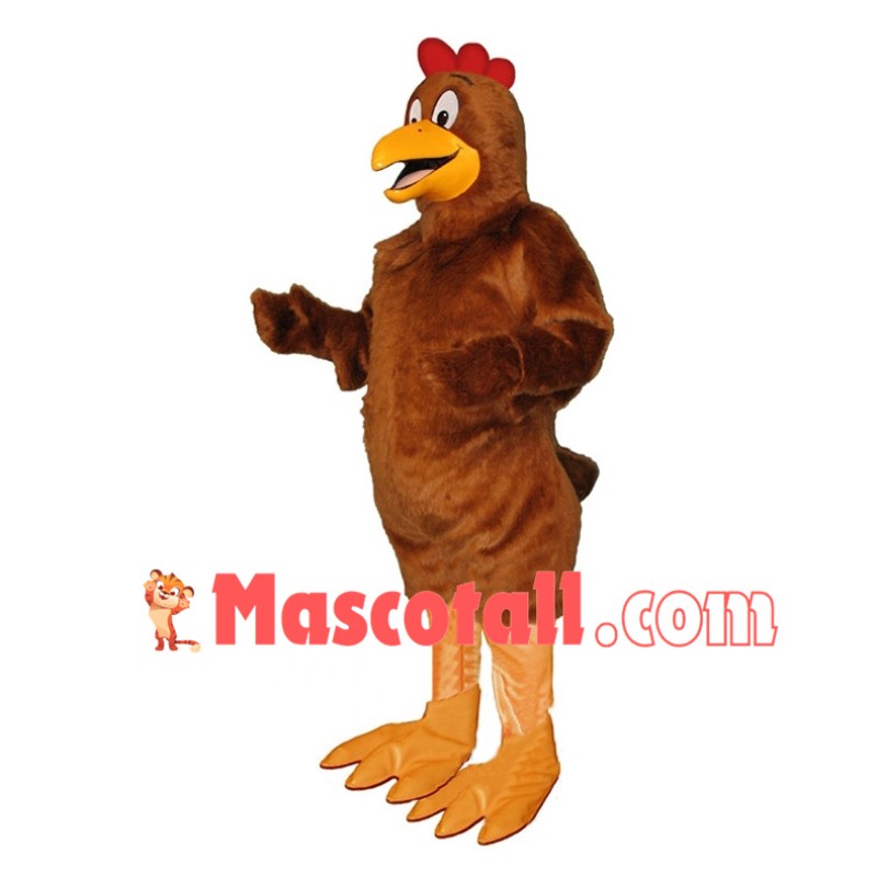 Brown Chicken Mascot Costume 
