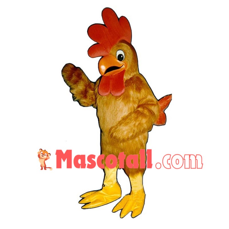 Brown Rooster Mascot Costume For Adult