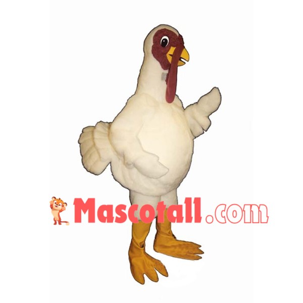 White Turkey Mascot Costume