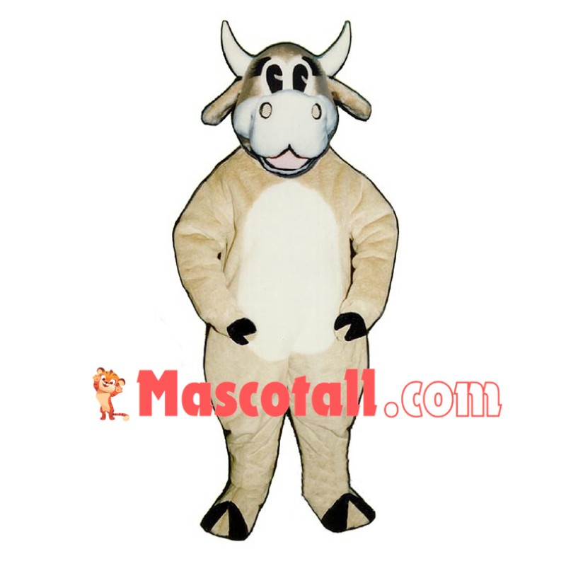 Beige Cattle Mascot Costume	