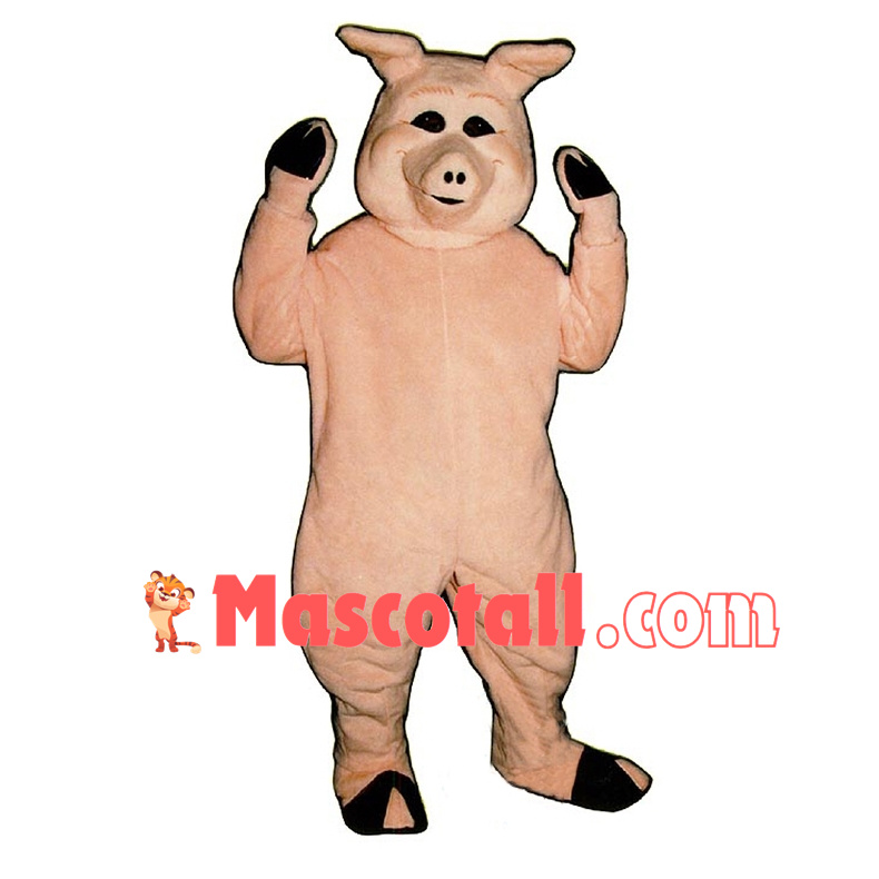 Smiling Pig Mascot Costume	