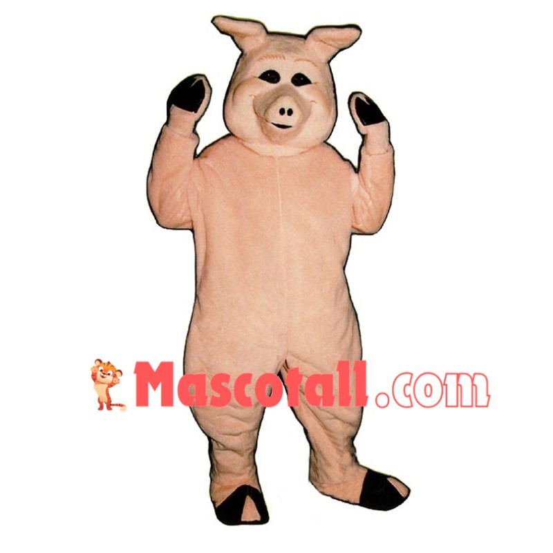 Smiling Pig Mascot Costume	