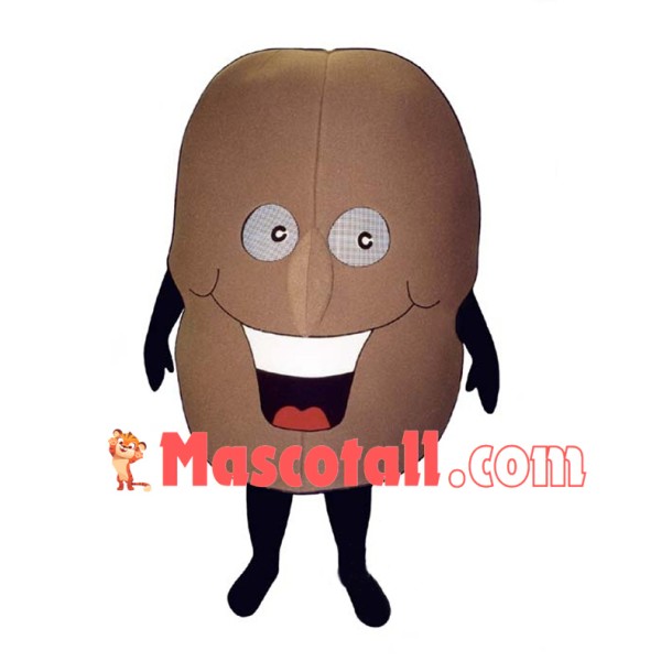 Huge Cartoon Coffee Bean Mascot Adult Costume 
