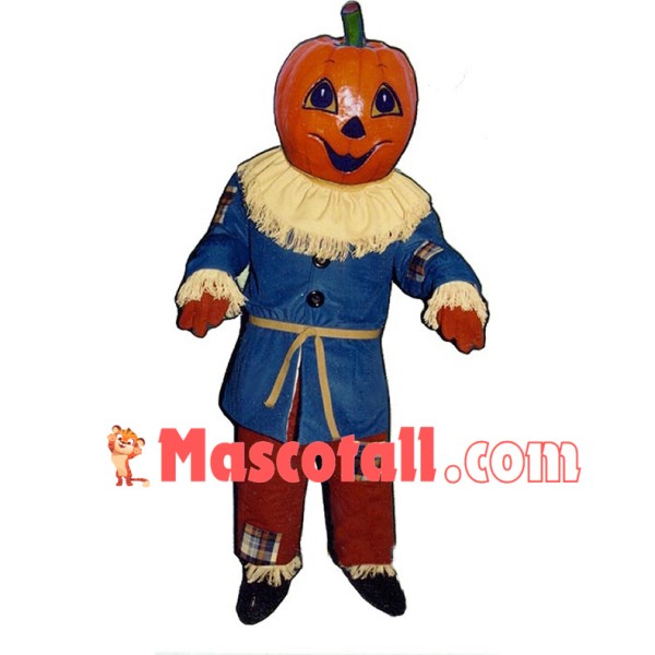 Scarecrow Pumpkin Head Mascot Costume	