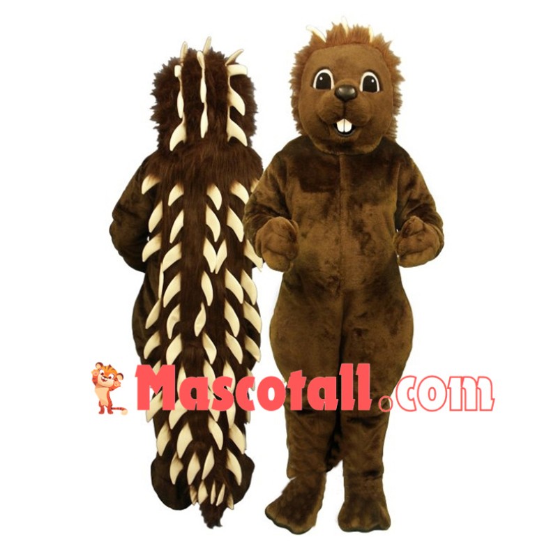 Brown Porcupine Mascot Costume	