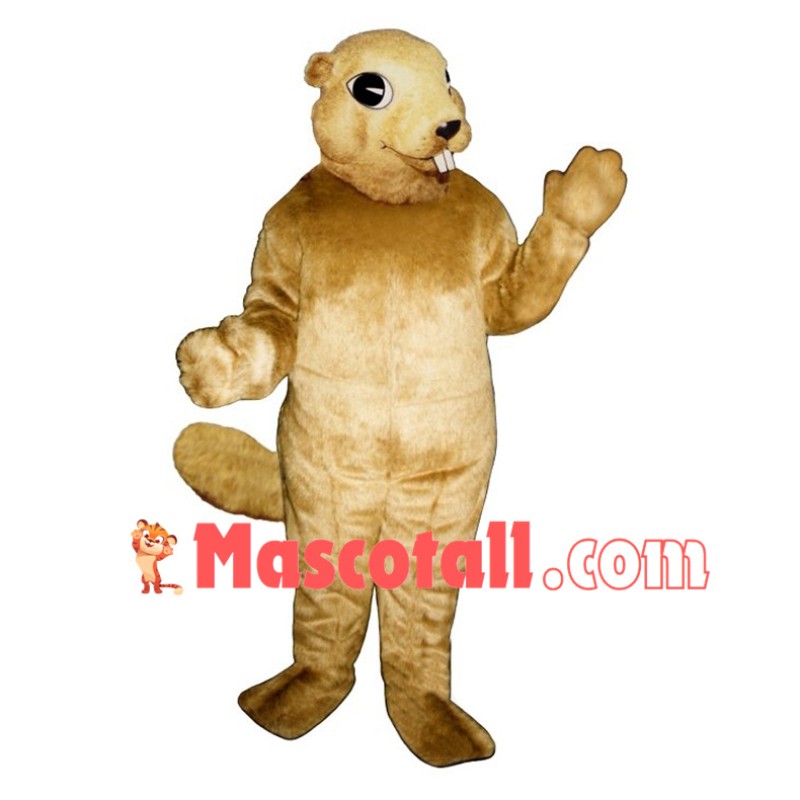 Khaki Squirrel With Teeth Mascot Costume	