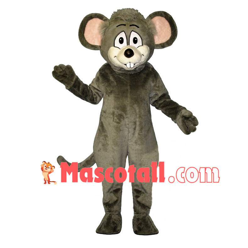 Funny Cartoon Grey Mouse Mascot Costume	