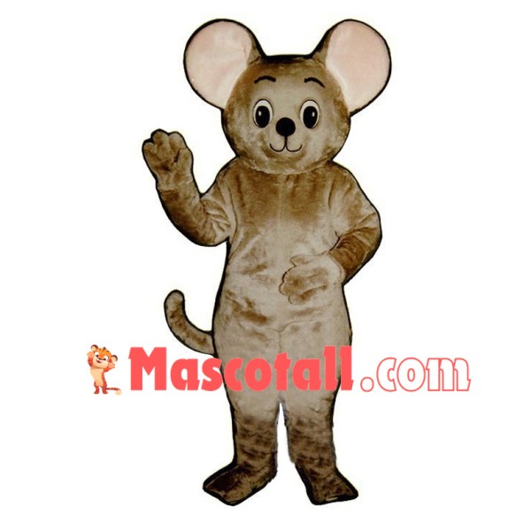 Friendly Gray Mouse Mascot Costume	