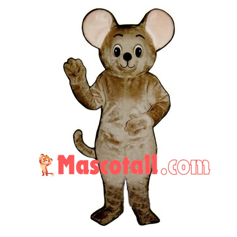 Friendly Gray Mouse Mascot Costume	