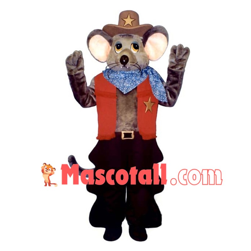 American Cowboy Rat Mascot Costume 