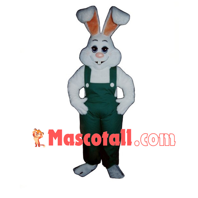 Optimistic White Bunny Mascot Costume Fancy Dress 