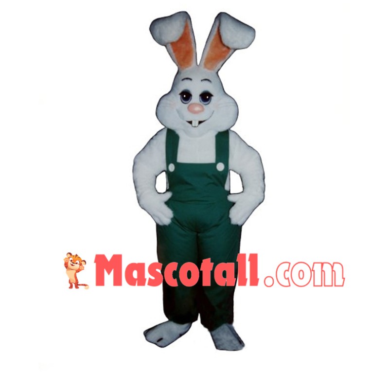 Optimistic White Bunny Mascot Costume Fancy Dress 