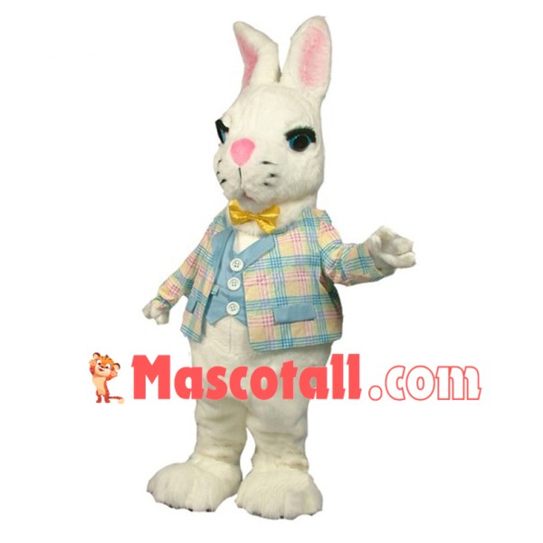 Mr. White Rabbit Mascot Costume Suit Fancy Dress