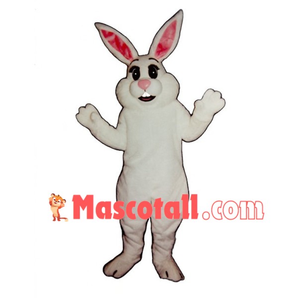 Lively White Bunny Mascot Costume