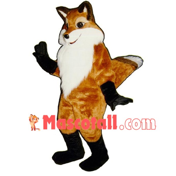 Lovable Fox Long Fur Mascot Costume 