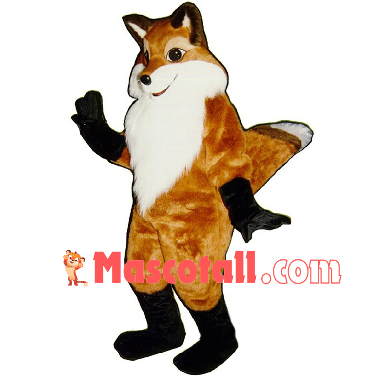 Lovable Fox Long Fur Mascot Costume 
